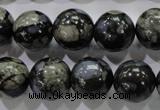 COP456 15.5 inches 14mm round natural grey opal gemstone beads