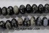 COP471 15.5 inches 8*12mm rondelle natural grey opal gemstone beads