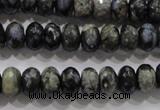 COP475 15.5 inches 6*10mm faceted rondelle natural grey opal beads