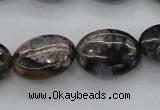 COP496 15.5 inches 10*14mm oval natural grey opal gemstone beads