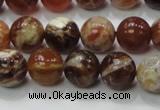 COP503 15.5 inches 12mm round natural red opal gemstone beads