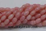 COP55 15.5 inches 5*7mm rice natural pink opal gemstone beads