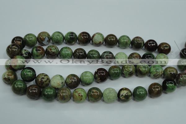 COP656 15.5 inches 16mm round green opal gemstone beads wholesale