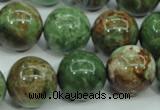 COP657 15.5 inches 18mm round green opal gemstone beads wholesale