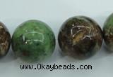 COP658 15.5 inches 20mm round green opal gemstone beads wholesale