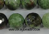 COP667 15.5 inches 18mm faceted round green opal gemstone beads