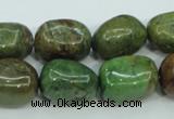 COP672 15.5 inches 12*16mm nuggets green opal gemstone beads