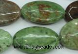 COP680 15.5 inches 20*30mm oval green opal gemstone beads