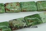 COP688 15.5 inches 13*18mm rectangle green opal gemstone beads