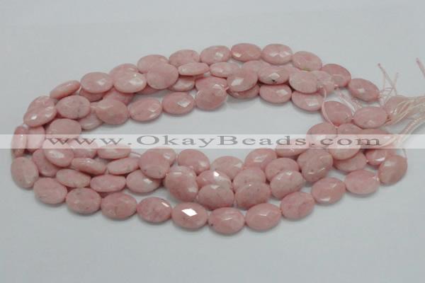 COP72 15.5 inches 13*18mm faceted oval natural pink opal beads