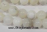 COP903 15.5 inches 12mm round natural white opal gemstone beads