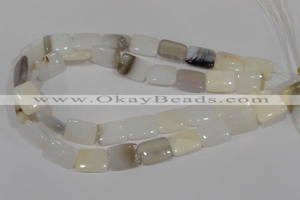 COP915 15.5 inches 15*20mm rectangle natural white opal gemstone beads