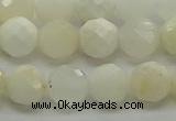 COP932 15.5 inches 8mm faceted round white opal gemstone beads