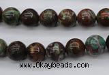 COP987 15.5 inches 10mm round green opal gemstone beads wholesale