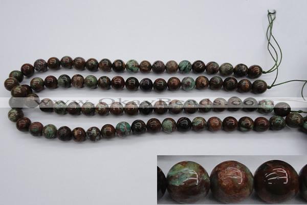 COP987 15.5 inches 10mm round green opal gemstone beads wholesale