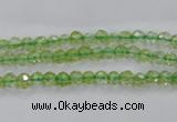 COQ10 16 inches 4mm faceted round dyed olive quartz beads wholesale