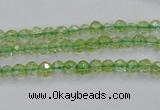 COQ11 16 inches 6mm faceted round dyed olive quartz beads wholesale