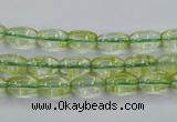 COQ21 16 inches 6*10mm rice dyed olive quartz beads wholesale