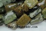 COS08 15.5 inches 12*16mm rectangle ocean stone beads wholesale