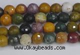 COS200 15.5 inches 4mm faceted round ocean jasper beads