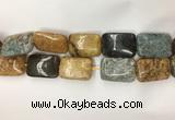 COS255 15.5 inches 18*25mm rectangle ocean stone beads wholesale