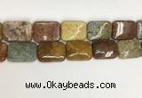 COS256 15.5 inches 22*30mm rectangle ocean stone beads wholesale