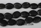 COV14 15.5 inches 8*10mm oval blackstone gemstone beads wholesale