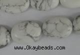 COV155 15.5 inches 15*20mm oval white howlite beads wholesale