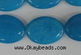 COV161 15.5 inches 18*25mm oval candy jade beads wholesale