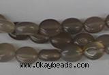 COV27 15.5 inches 8*10mm oval grey agate gemstone beads wholesale