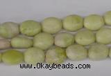 COV29 15.5 inches 8*10mm oval lemon jade gemstone beads wholesale