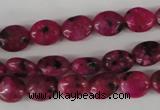 COV30 15.5 inches 8*10mm oval sesame red jasper beads wholesale