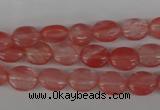 COV44 15.5 inches 8*10mm oval cherry quartz beads wholesale