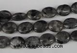 COV46 15.5 inches 8*10mm oval black labradorite beads wholesale