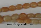 COV47 15.5 inches 8*10mm oval pink aventurine beads wholesale