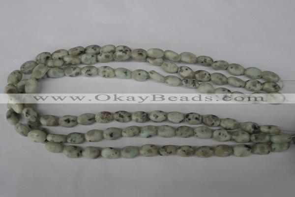 COV53 15.5 inches 8*12mm oval sesame jasper beads wholesale