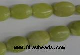 COV70 15.5 inches 10*14mm oval lemon jade beads wholesale