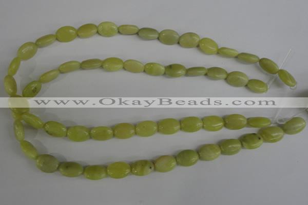 COV70 15.5 inches 10*14mm oval lemon jade beads wholesale