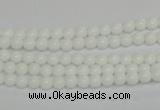 CPB01 15.5 inches 4mm round white porcelain beads wholesale