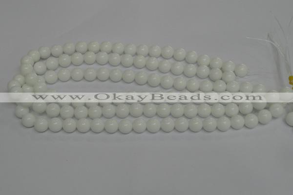 CPB04 15.5 inches 10mm round white porcelain beads wholesale