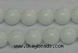 CPB05 15.5 inches 12mm round white porcelain beads wholesale