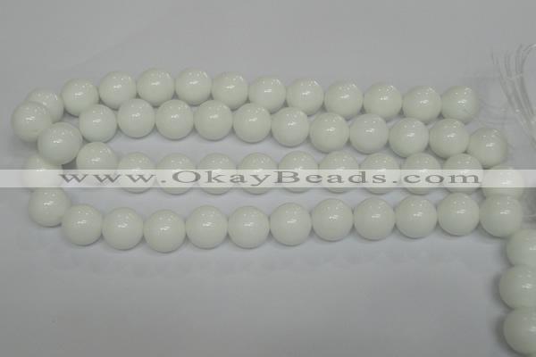 CPB07 15.5 inches 16mm round white porcelain beads wholesale