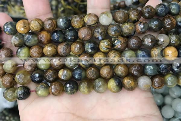 CPB1066 15.5 inches 6mm faceted round natural pietersite beads