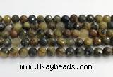 CPB1077 15.5 inches 8mm faceted round natural pietersite beads