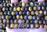 CPB1082 15.5 inches 8mm faceted round pietersite gemstone beads