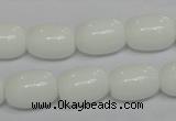 CPB12 15.5 inches 12*16mm drum white porcelain beads wholesale