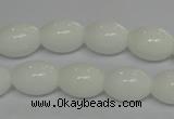 CPB17 15.5 inches 10*14mm rice white porcelain beads wholesale