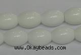 CPB18 15.5 inches 12*16mm rice white porcelain beads wholesale