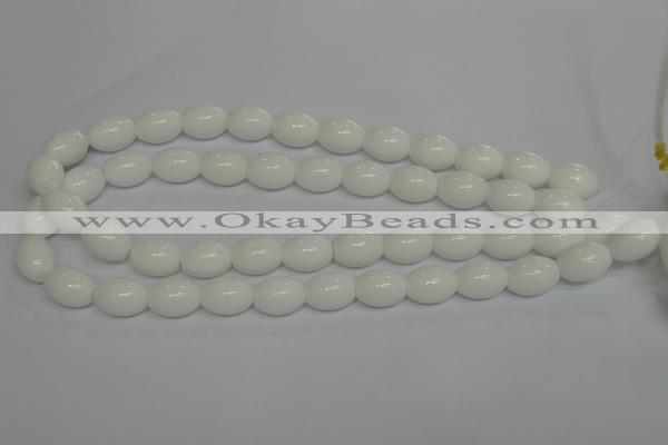 CPB18 15.5 inches 12*16mm rice white porcelain beads wholesale