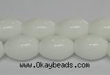 CPB19 15.5 inches 13*18mm rice white porcelain beads wholesale